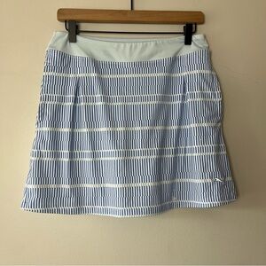 Puma White and Blue Striped Athletic Skort XS